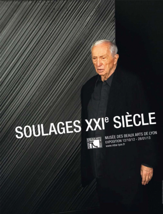 Affiche de l'exposition Pierre Soulages au MBA de Lyon