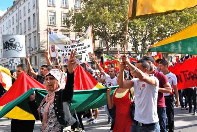 Manifestation kurde en soutien à Kobané