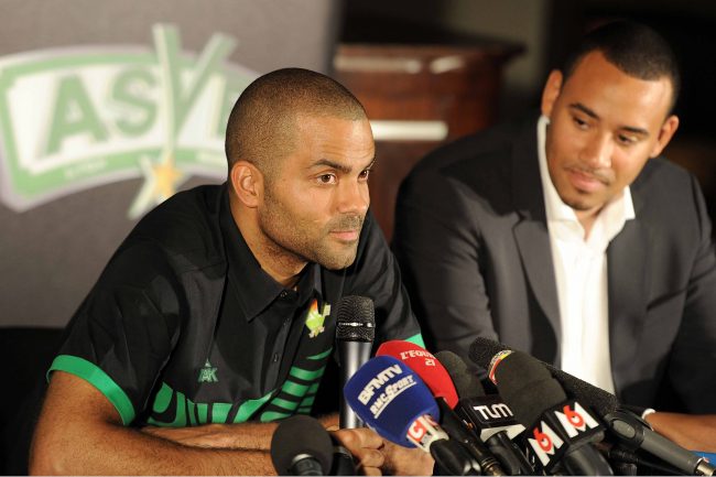 ASVEL le président du club Tony Parker et Gaëtan Muller