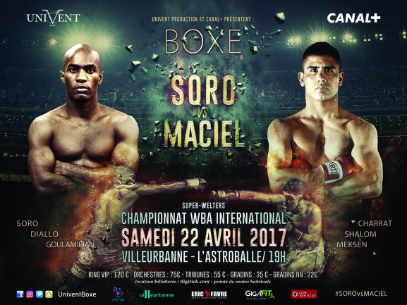 Affiche du gala de boxe à l'Astroballe