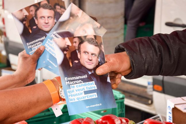 Macron marché mas du taureau