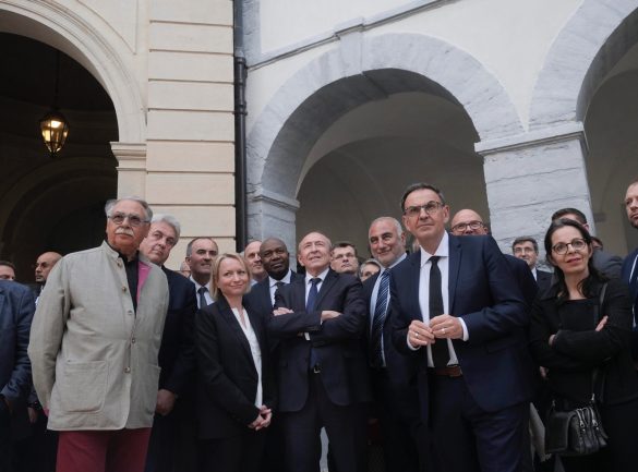 Gérard Collomb à l'Hôtel-Dieu