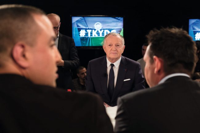 Jean-Michel Aulas sur le plateau de l’émission “Tant qu’il y aura des gones” © TLM/Olympique-et-Lyonnais