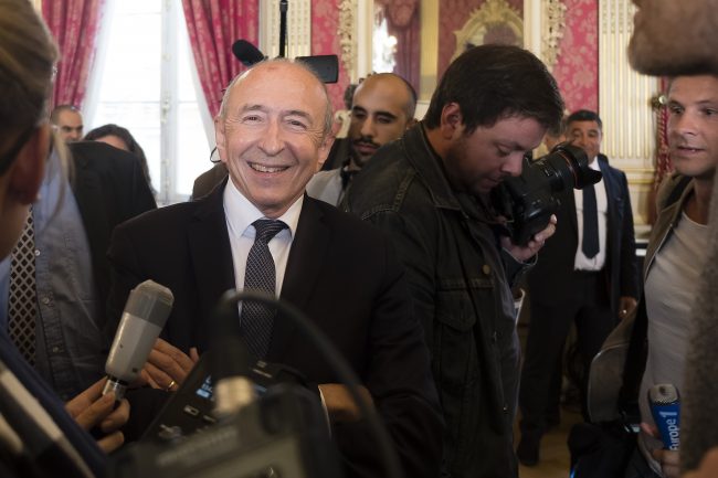 Gérard Collomb, à l’hôtel de ville de Lyon, le 17 octobre 2018 © Tim Douet