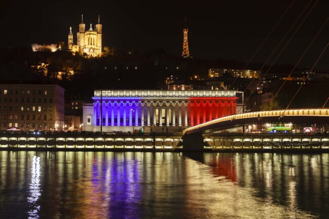 vue de lyon la nuit