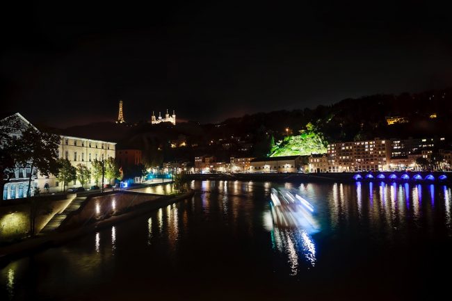 vue de Lyon la nuit