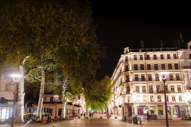 vue de Lyon la nuit