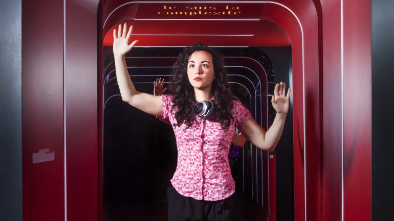 Florence Porcel, au planétarium de Vaulx-en-Velin, en 2017 © Tim Douet