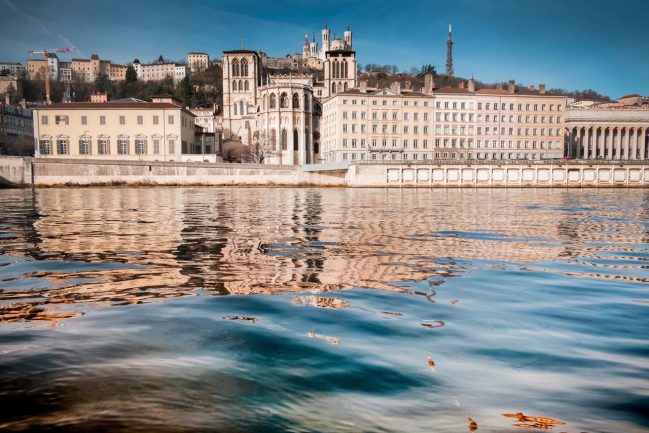 Lyon : des nappes d’hydrocarbures constatées sur la Saône le 29 janvier 2019 © Tim Douet