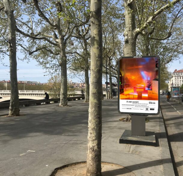 An exhibition on billboards in Lyon