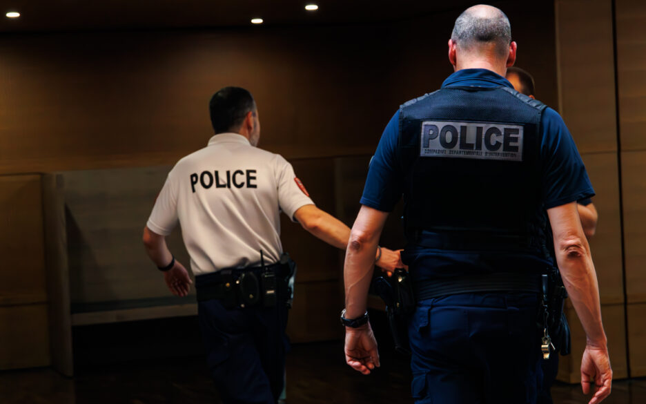 Policiers au palais de justice de Lyon @Hugo LAUBEPIN