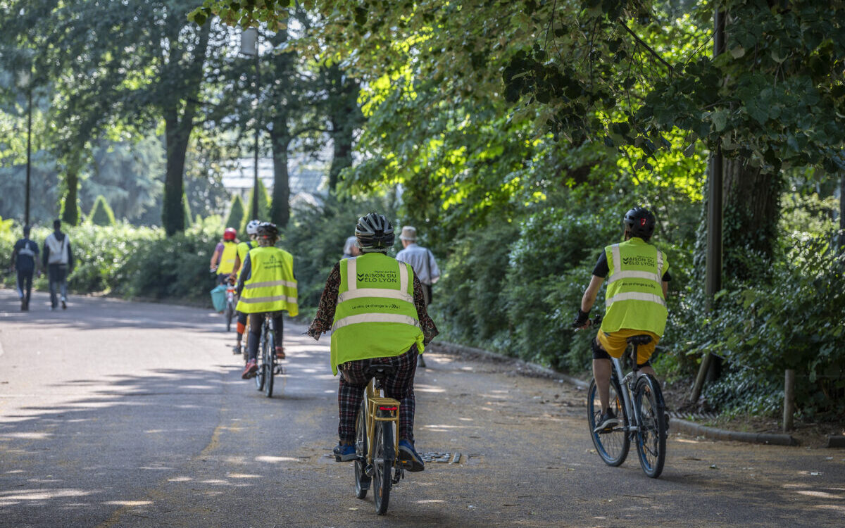 Cours de vélo au parc de la Tete d'Or