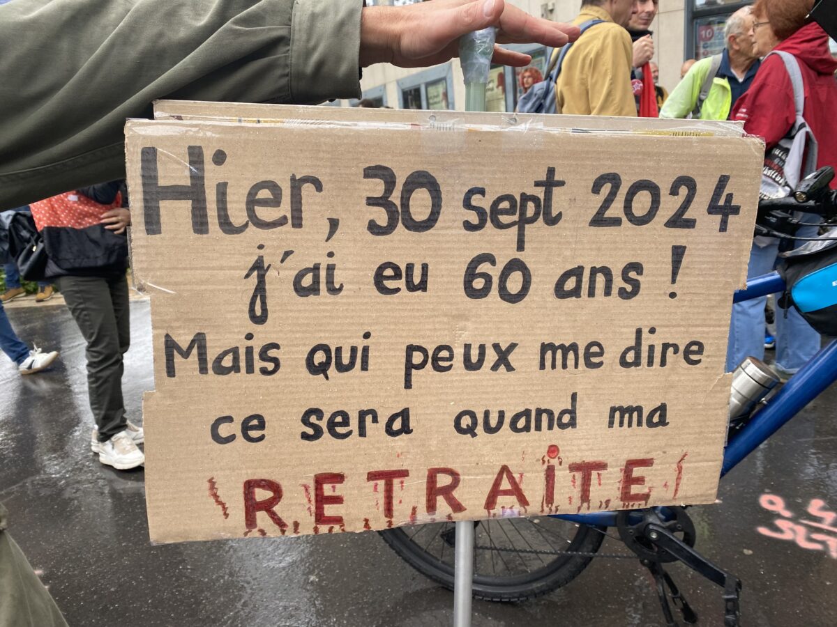 Pancarte retraite
