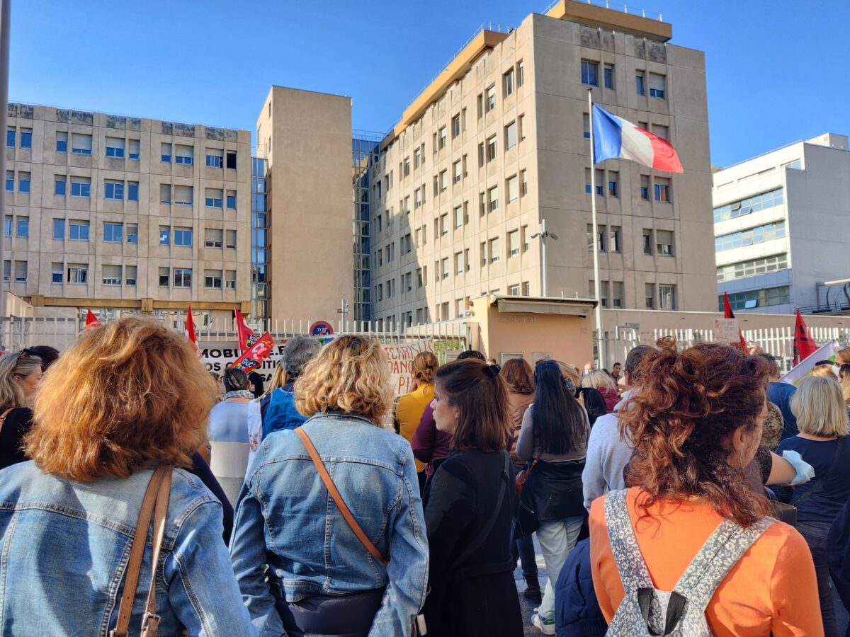 manifestation enseignants devant le rectorat de Lyon @LD