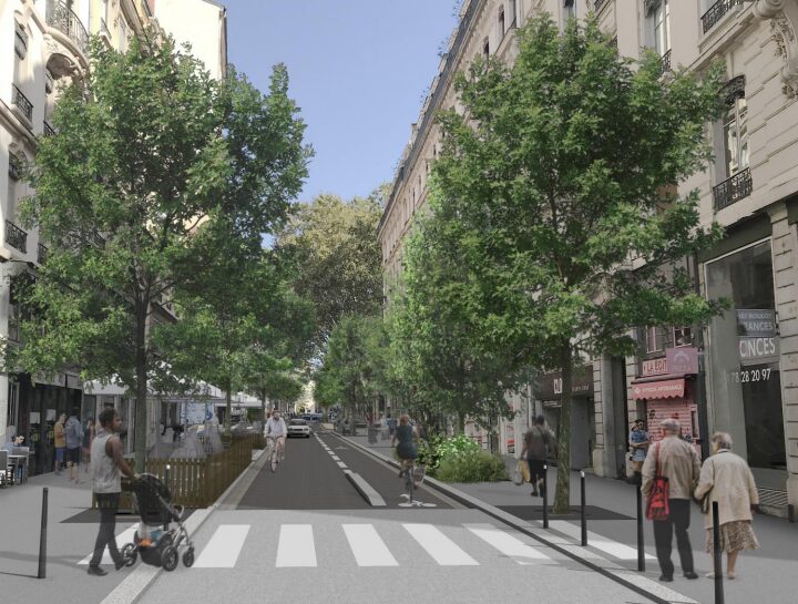 Projet de réaménagement de la rue de la Martinière à Lyon.