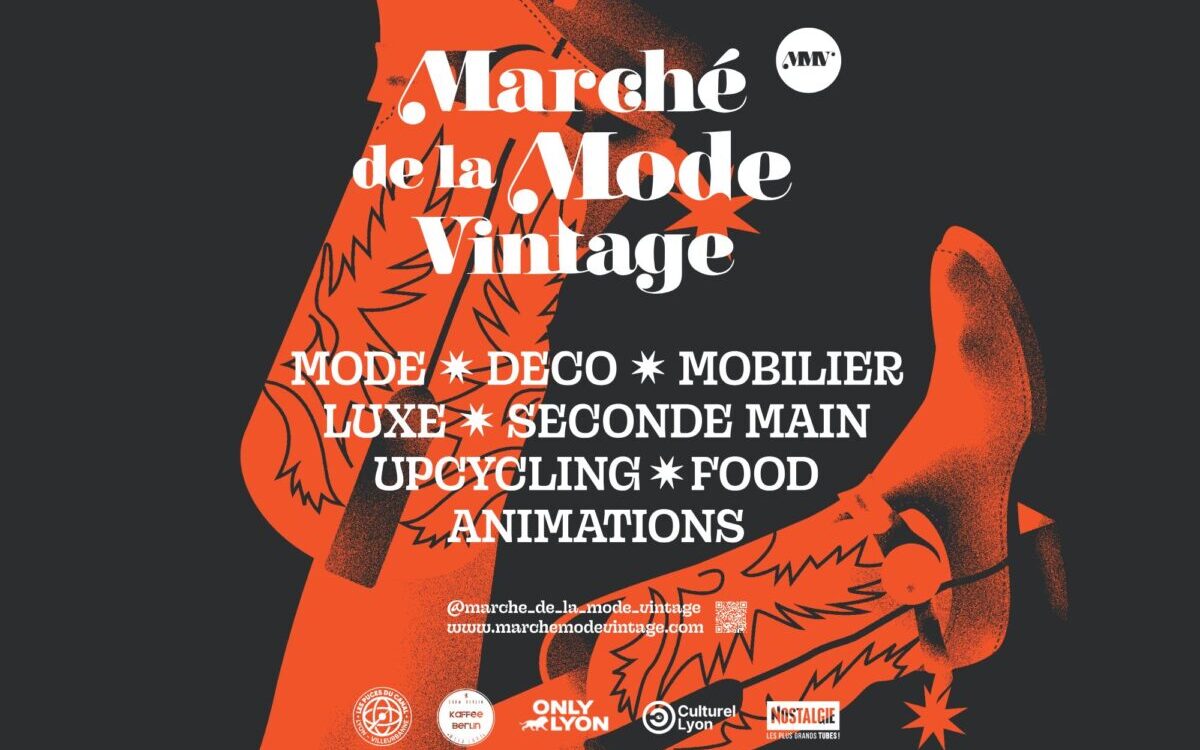 affiche marché mode vintage